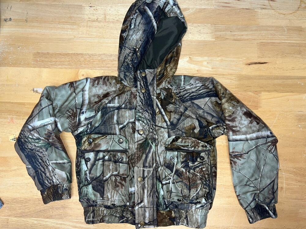 Youth Remington Camo Jacket Full Zip Reverisble Green Hunting Kids 4 4/5